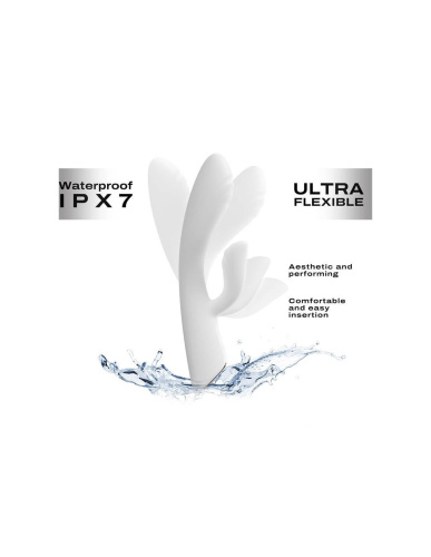 Dorcel Flexi Rabbit -  гибкий вибратор-кролик с нагревом, 21,2 см (белый)